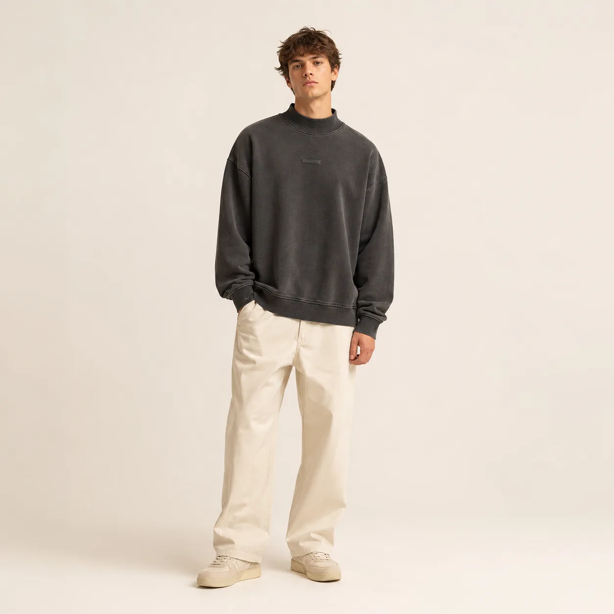 Mockneck Logo Sweatshirt