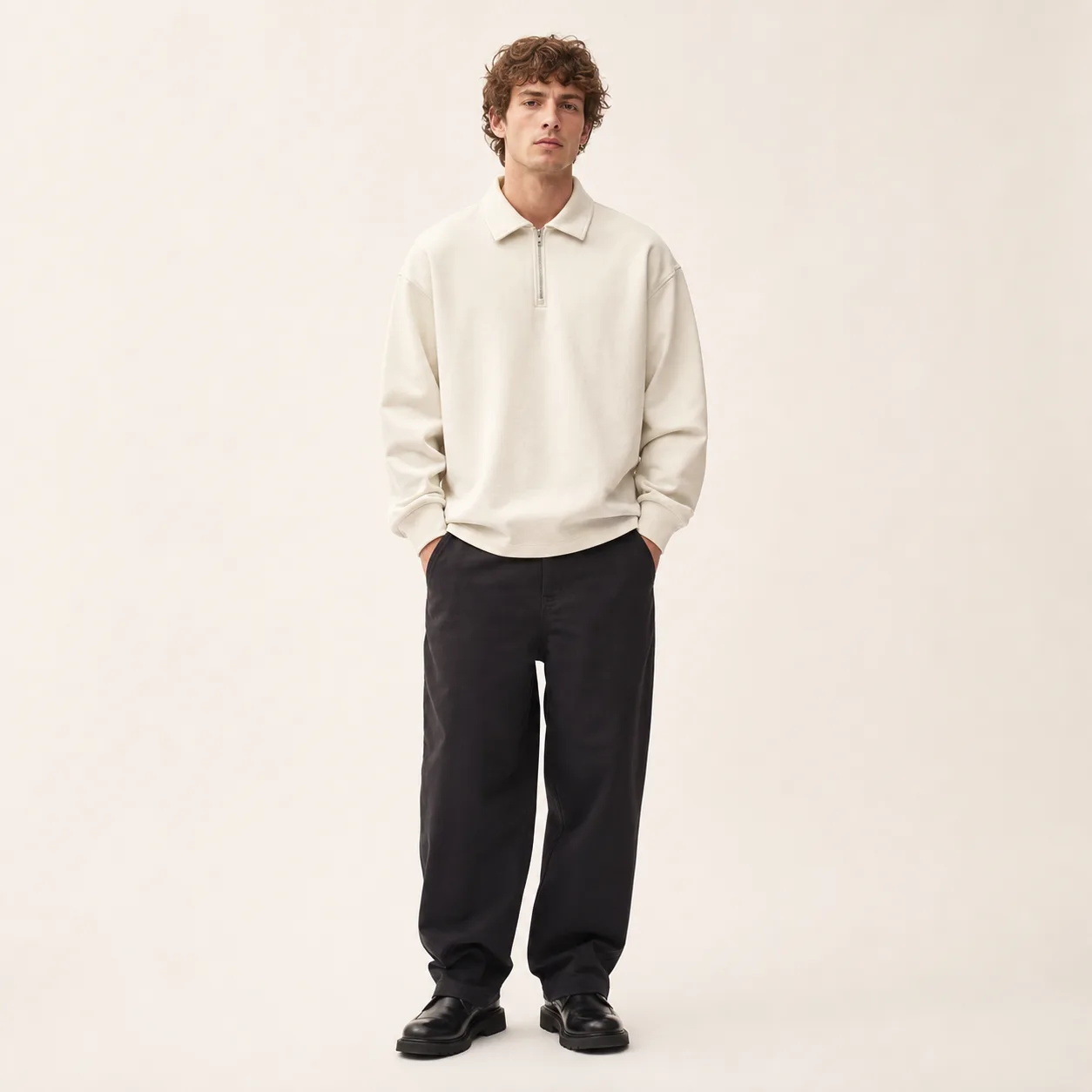 Quarter Zip Rugby Polo