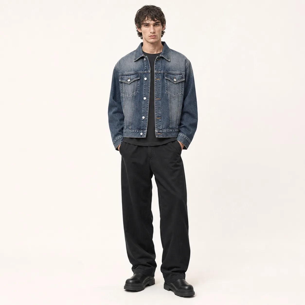 Washed Denim Trucker Jacket